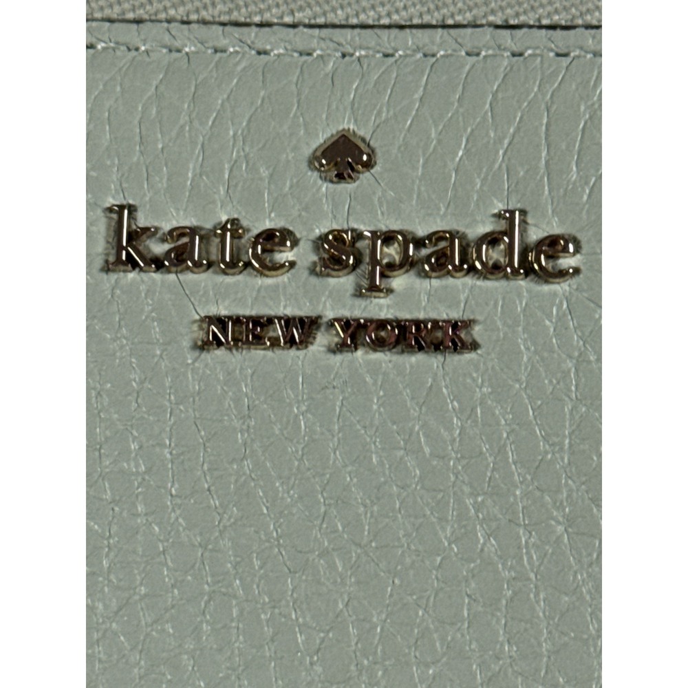 Kate Spade New York Sage Green Pebbled Leather Zip Around Continental Wallet - Picture 3 of 4